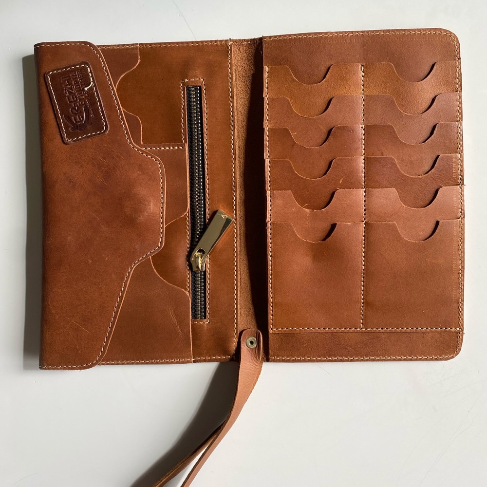 Leather clutch bag - handmade - Picture 4 of 7